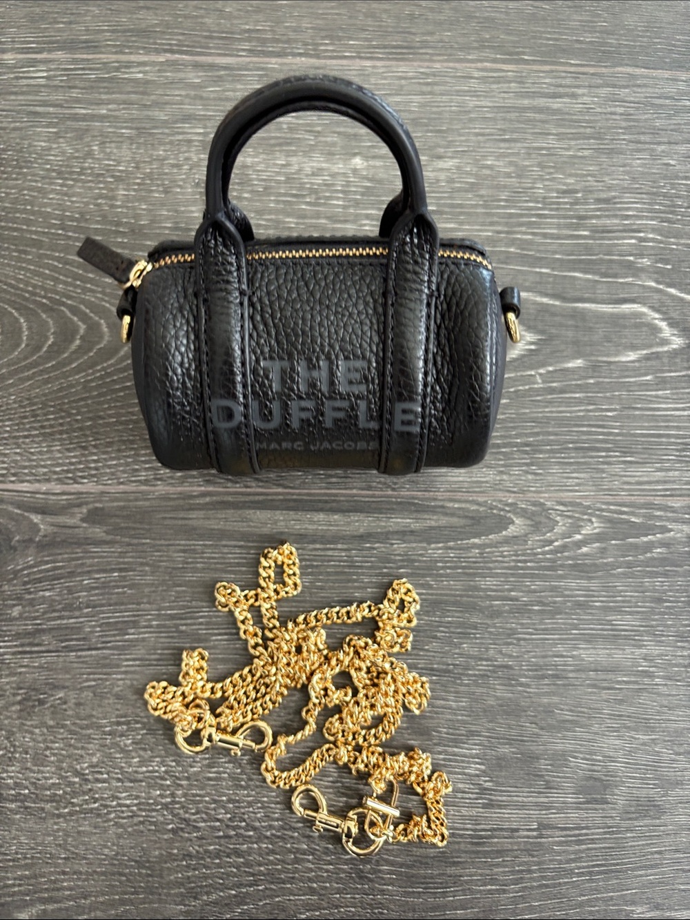 Marc Jacobs The Duffle Nano Leather Crossbody Bag in Black